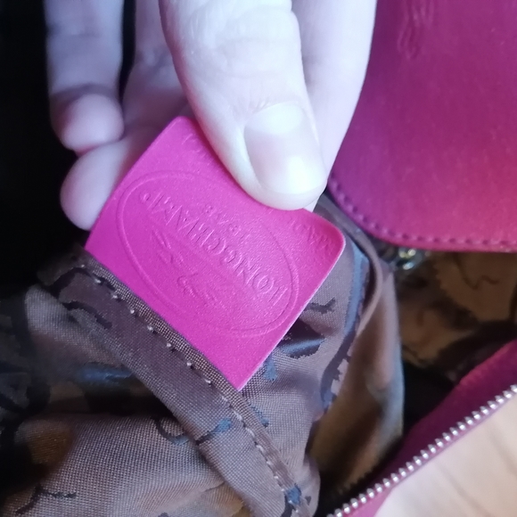 ** SOLD ** ๐ LONGCHAMP Le Pliage Cuir in Pink, size Small - Picture 12 of 13